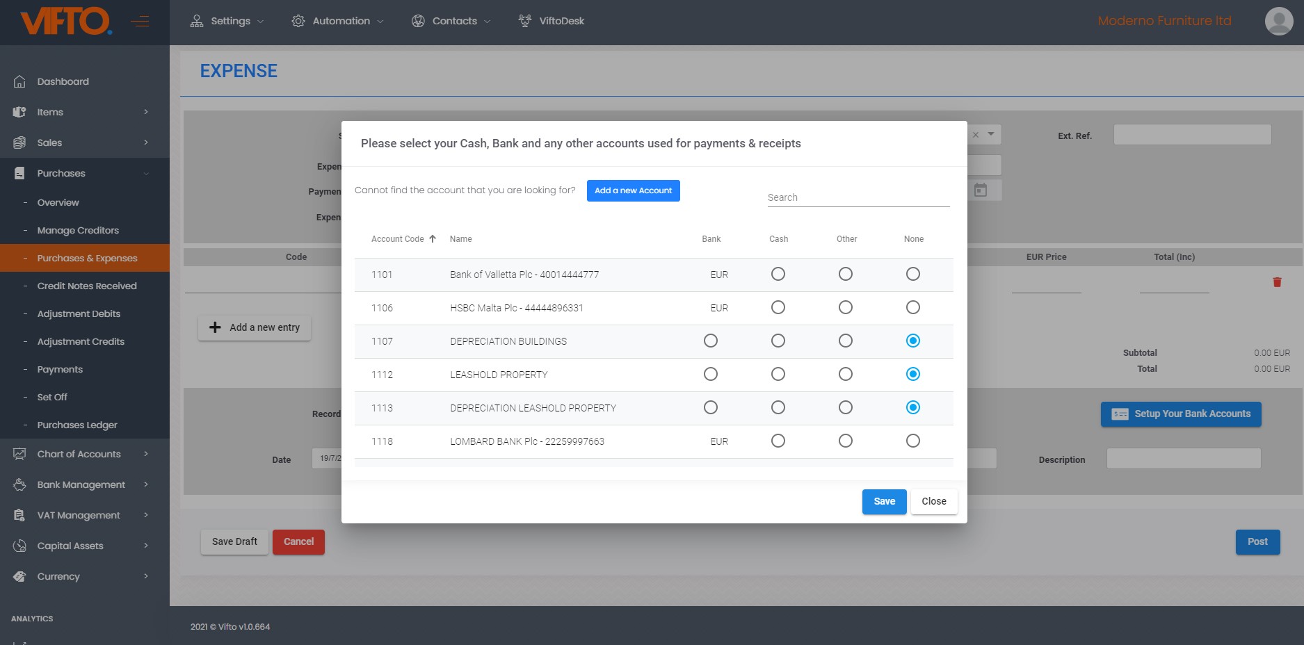 how-do-i-link-my-bank-account-to-the-expense-sheet